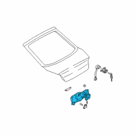 OEM 2004 Hyundai Tiburon Tail Gate Latch Assembly Diagram - 81230-2C000