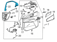 OEM 2022 Cadillac Escalade ESV Window Molding Diagram - 84693615