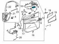 OEM 2022 Cadillac Escalade ESV Window Switch Diagram - 84961479