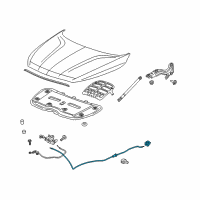 OEM 2020 Chevrolet Traverse Release Cable Diagram - 84378497
