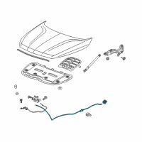 OEM 2018 Buick Enclave Release Cable Diagram - 84378497