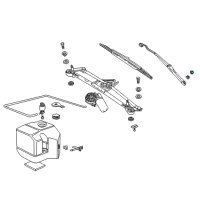 OEM 1997 BMW Z3 Wiper Axle Cover Diagram - 61-61-1-383-432