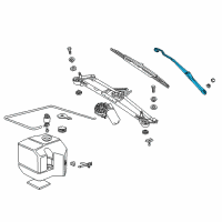 OEM 2001 BMW Z3 Left Wiper Arm Diagram - 61-61-8-389-549