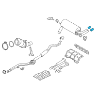 OEM BMW 330i GT xDrive Tailpipe Trim, Chrome Diagram - 18-30-7-610-634