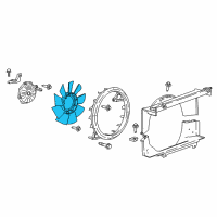 OEM Chevrolet Colorado Fan Blade Diagram - 22970073