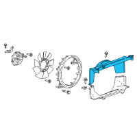 OEM 2020 GMC Savana 2500 Upper Shroud Diagram - 84445416