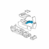 OEM 2008 Chrysler Pacifica CUPHOLDER-Console Mounted Diagram - 1AU911D1AA