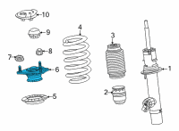 OEM Acura TLX Rubber, Front Diagram - 51670-TGV-A01