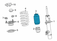 OEM Acura MDX Sleeve, Front Diagram - 51688-TGV-A01