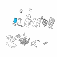 OEM 2015 Kia Sorento Rear Seat Back Armrest Assembly Diagram - 899001U720CA4