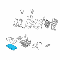 OEM 2014 Kia Sorento Pad Assembly-Rear Seat Cushion Diagram - 891501U700