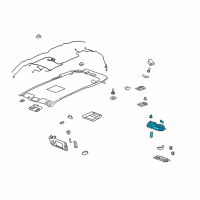 OEM Saturn Outlook Reading Lamp Assembly Diagram - 15927716