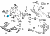 OEM BMW M550i xDrive Rubber Mounting Front Diagram - 33-31-6-860-421