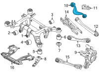 OEM BMW M8 Gran Coupe Bottom Rubber Mount Wishbone, Right Diagram - 33-32-6-883-340