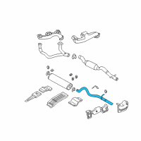 OEM Dodge Durango Exhaust Pipe Diagram - 52103177