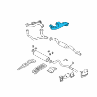 OEM Dodge B3500 Exhaust Manifold Diagram - 53010189AB