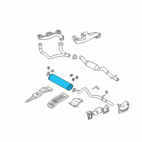 OEM 1999 Dodge Durango Exhaust Muffler Diagram - 52103430AB