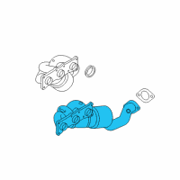 OEM BMW 528i Exchange. Exhaust Manifold With Catalyst Diagram - 18-40-7-646-691