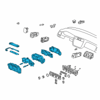 OEM 2001 Honda Accord Meter Assembly, Combination Diagram - 78100-S87-A73