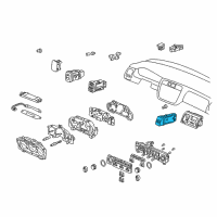 OEM 2002 Honda Accord Switch Assembly, Hazard Diagram - 35510-S84-A11