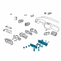 OEM Honda Control Assy., Auto Air Conditioner *NH167L* (GRAPHITE BLACK) Diagram - 79600-S84-A51ZA