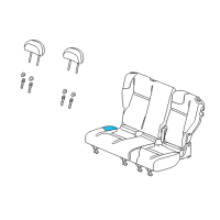 OEM 2008 Chrysler PT Cruiser Seat Cushion Foam Diagram - 5175922AA