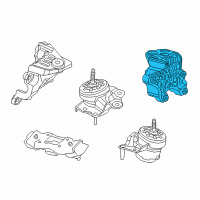 OEM 2022 Jeep Wrangler Bracket-Engine Mount Diagram - 68271532AC