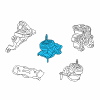 OEM Jeep Wrangler Engine Mount Diagram - 68271527AC