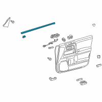 OEM 2018 Toyota 4Runner Belt Weatherstrip Diagram - 68172-60080