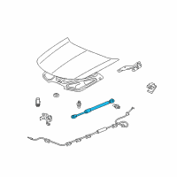 OEM Acura TL Open Stay Assembly L, Diagram - 74149-TK4-A02