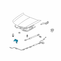 OEM 2011 Acura TL Lock Assembly, Hood Diagram - 74120-TK4-506