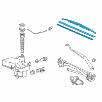 OEM 2020 Lexus GS350 Front Wiper Blade, Right Diagram - 85212-30480