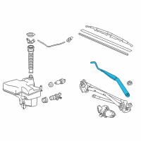 OEM 2014 Lexus GS450h Windshield Wiper Arm Assembly, Left Diagram - 85221-30680