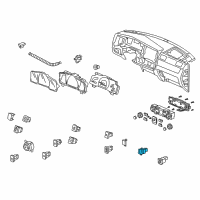 OEM 2010 Honda Ridgeline Switch Assembly, Driver Side Heated Seat (Dark Gray) Diagram - 35650-SJC-A01ZB