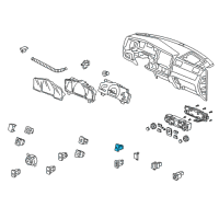 OEM Honda Switch Assembly, Hazard (Dark Gray) Diagram - 35510-SJC-A01ZB