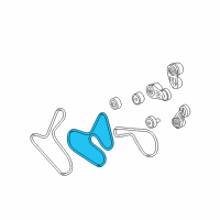 OEM 2005 Cadillac SRX AC Belt Diagram - 12593189