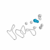 OEM 2005 Cadillac SRX Serpentine Tensioner Diagram - 12598023
