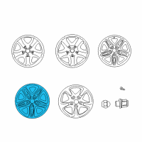 OEM 2003 Toyota RAV4 Wheel, Alloy Diagram - 42611-42121
