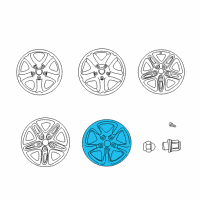 OEM 2003 Toyota RAV4 Wheel, Alloy Diagram - 42611-42131