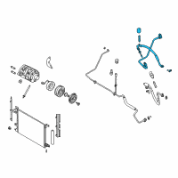 OEM 2011 Ford Mustang Front AC Hose Diagram - BR3Z-19D742-B