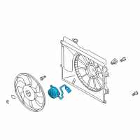 OEM 2016 Kia Soul EV Motor-Radiator Cooling Diagram - 25386E4000