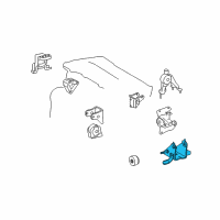 OEM 2012 Toyota Matrix Side Mount Bracket Diagram - 12325-0T080
