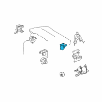 OEM 2015 Toyota Corolla Rear Mount Bracket Diagram - 12321-0T070