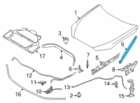 OEM 2021 BMW 430i xDrive GAS SPRING FRONT FLAP, PASSI Diagram - 51-23-9-463-396