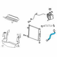 OEM Cadillac Lower Hose Diagram - 84128850
