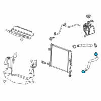 OEM Cadillac CT6 Upper Hose Clamp Diagram - 11610421