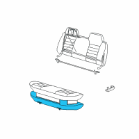 OEM 2004 GMC Sonoma Pad, Rear Seat Cushion Diagram - 88953031