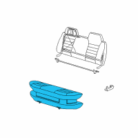 OEM 2002 Chevrolet S10 Seat Cushion Pad Diagram - 15086275