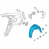 OEM 2020 Honda Civic Fender L, RR Inn Diagram - 74592-TBA-A00