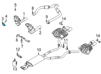OEM 2020 Ford Police Interceptor Utility Catalytic Converter Gasket Diagram - L1MZ-6L612-B